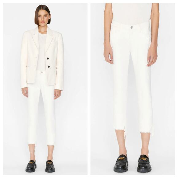 FRAME Denim Le High Straight Jeans in Au Natural Laskey - Picture 3 of 11